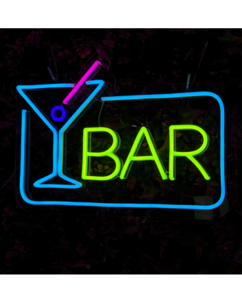 Customize Chic Cocktail Bar Neon Sign