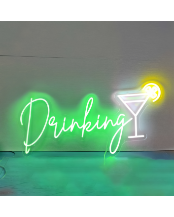 Customize Lively Drinking Cocktail Neon Sign