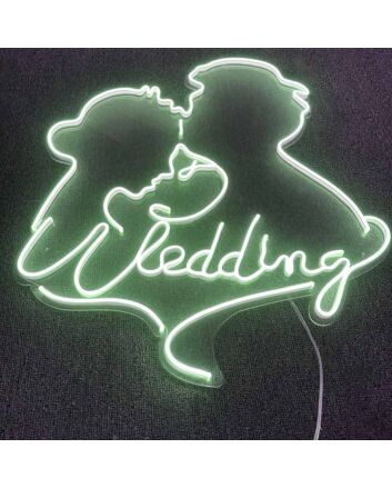 Customize Groom Kissing Bride&#039;s Forehead Style 1 Neon Light