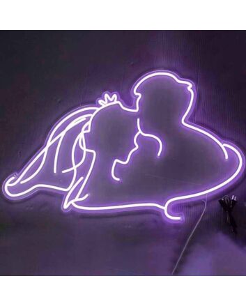 Groom Kissing Bride&#039;s Forehead Style 2 Neon Light