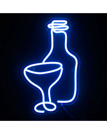 Beer Wine Glass Neon