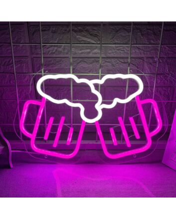 Toasting Beer Glass Style 2 Neon Light