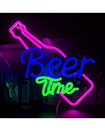 Customize Beer Time Celebration Neon Sign