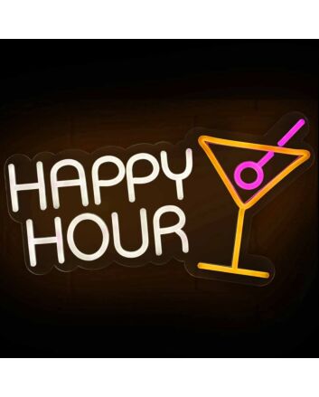 Customize HAPPY HOUR Style 2 Fun Drinking Time Neon Light
