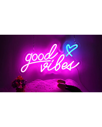 &#39;Good Vibes&#39; neon sign