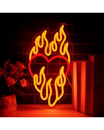 Burning Love Heart Neon Sign