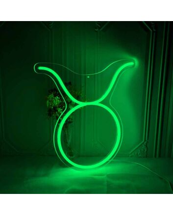 Taurus Zodiac Sign Neon