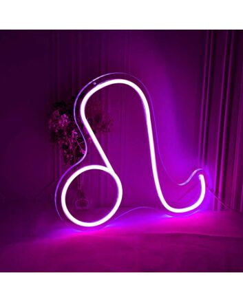 Leo Zodiac Sign Neon