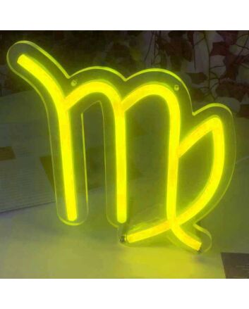 Virgo Zodiac Sign Neon