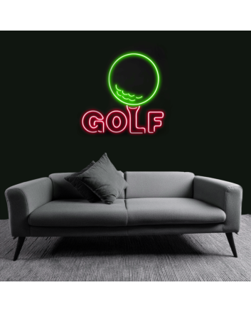 Customize Golf Ball Icon Neon Sign