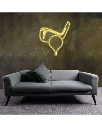 Golf Ball Swing Neon Sign