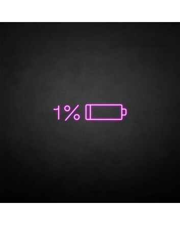 &#39;Battery out&#39; neon sign