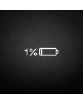 &#39;Battery out&#39; neon sign
