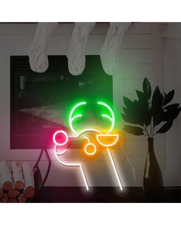 Christmas Moose Neon Sign