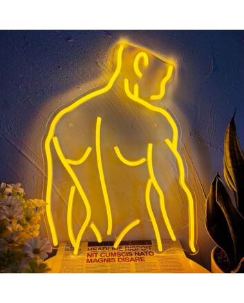 Muscle Line Art Back Neon Sign