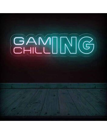 GAMING CHILL Game Room Decor Neon Sign