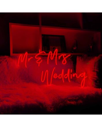 Mr and Mrs Wedding Decor Neon Sign