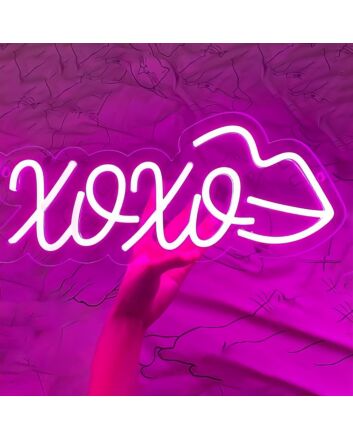 Xoxo Red Lips Wedding Neon Sign