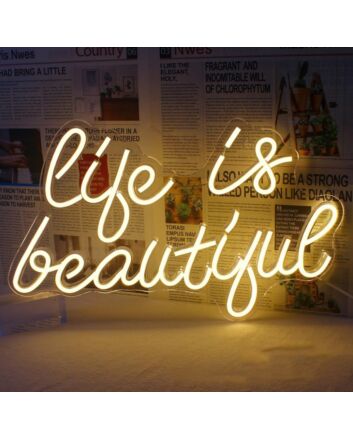 Life is Beautiful Wedding Neon Sign