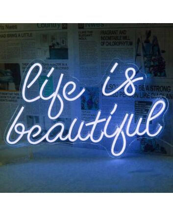 Life is Beautiful Wedding Neon Sign