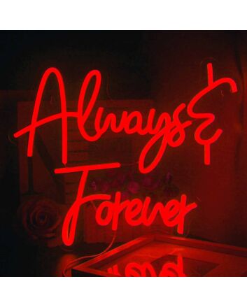 Always and Forever Wedding Neon Sign