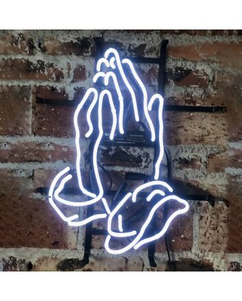 Applauding Hands Vibrant Iron Frame Neon Sign