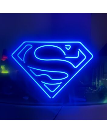 Superman Diamond Iconic Iron Frame Neon Sign
