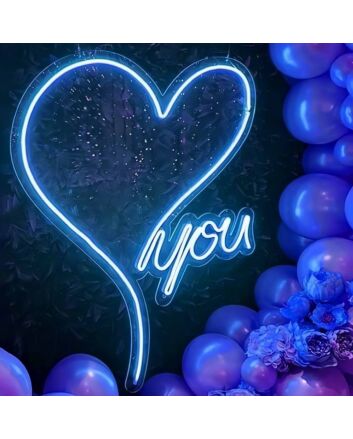 Heart Love You Wedding Neon Sign Romantic Room Decor