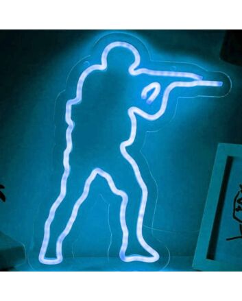 CSGO Military Man Game Neon Sign