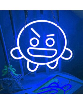 Crazy Round Monster Game Neon Sign