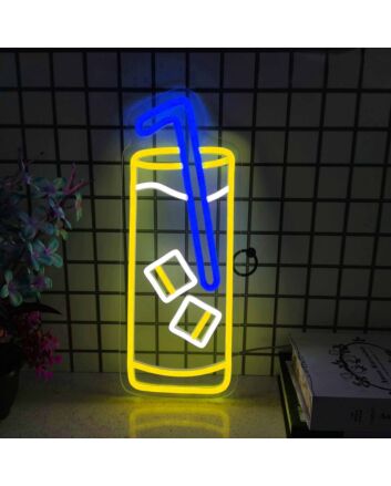 Iced Cocktail Bar Neon Sign