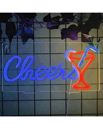 Cheers Cocktail LED Bar Neon Sign
