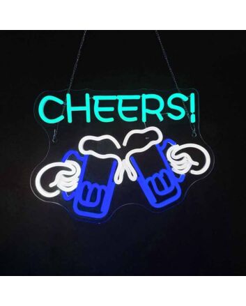 Customize Cheers Toasting Neon Sign