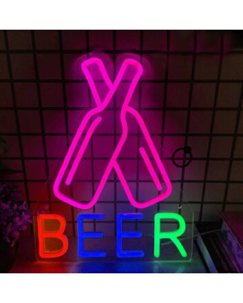 Customize Joyful Drinking with Bottle Neon Sign