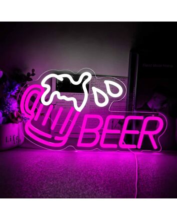 Customize Large Beer Mug Neon Sign