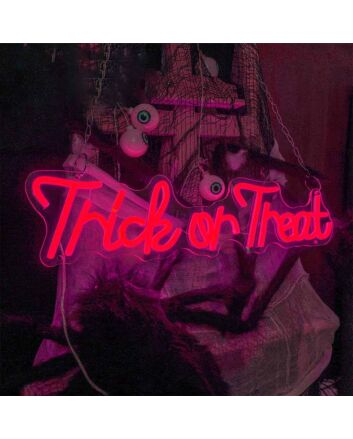 Halloween Trick or Treat Neon Sign