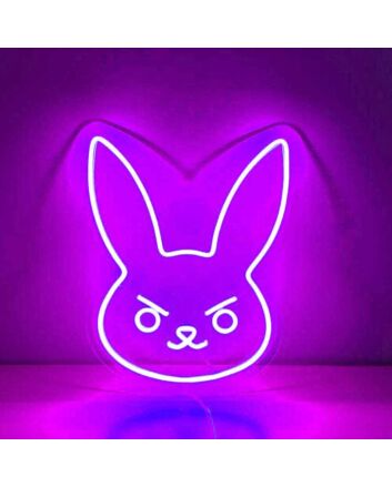 Angry Bunny Neon Sign