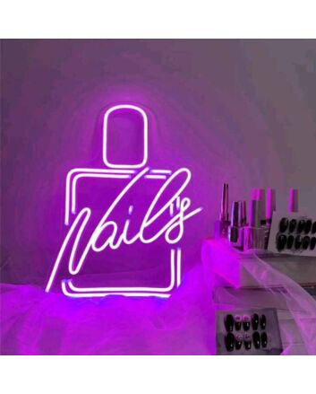 Customize Stylish Nail Polish Nail Salon Neon Sign