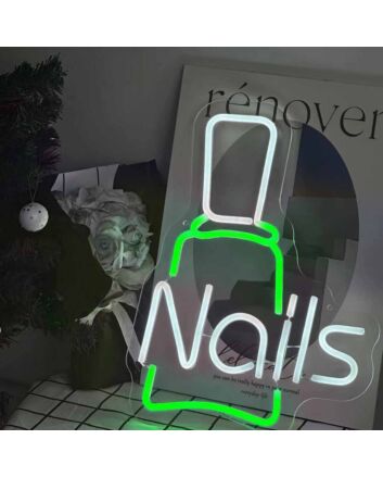 Customize Sleek Nail Polish Bottle Neon Sign