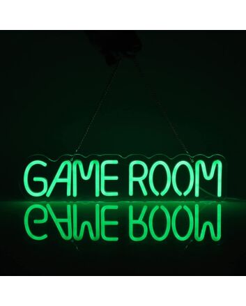 Game Room Fun Play Area Bright Neon Sign