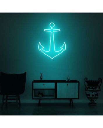 Nautical Anchor Neon Sign for Maritime Themed Stores and Homes