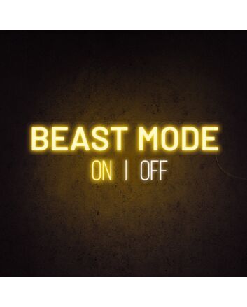Beast Mode Activated Neon Sign for Gyms and Motivational Spaces