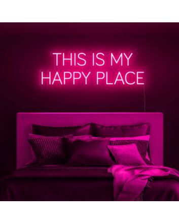 This Is My Happy Place Neon Sign for Personal and Cozy Spaces