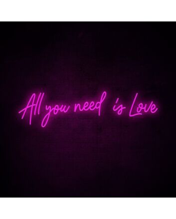All You Need Is Love Neon Sign for Positive and Loving Spaces
