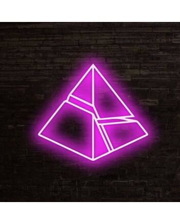 Pyramid Neon Sign for Modern and Geometric Decor