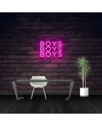 Boys Boys Boys Neon Sign for Playful and Fun Spaces