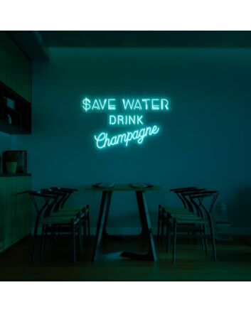 Save Water Neon Sign for Environmental and Fun Spaces