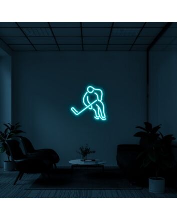 Ice Hockey Neon Sign for Sports Lovers and Fun Spaces