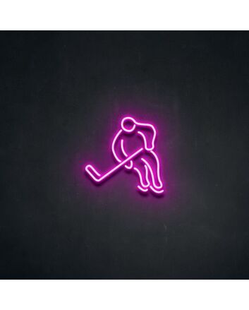 Ice Hockey Neon Sign for Sports Lovers and Fun Spaces