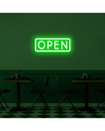 Open V2 Neon Sign for Welcoming Spaces